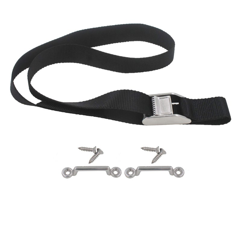 YYST Battery Box Hold Tie Down Strap Kit Anti-UV w/Stainless Steel Cam Buckle (2) - Image 5